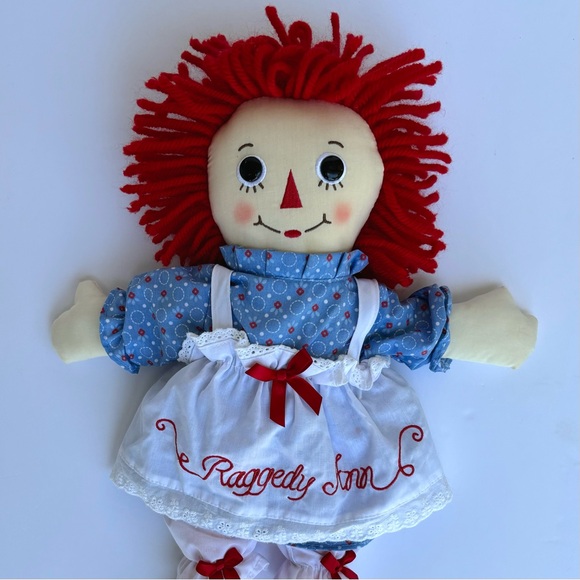 2012 Hand Made by AURORA Classic Timeless Raggedy Ann Doll Embroidered Lace Bows - Picture 8 of 16